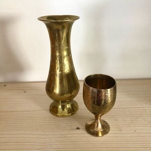Vintage Cups Brass (set of 2)